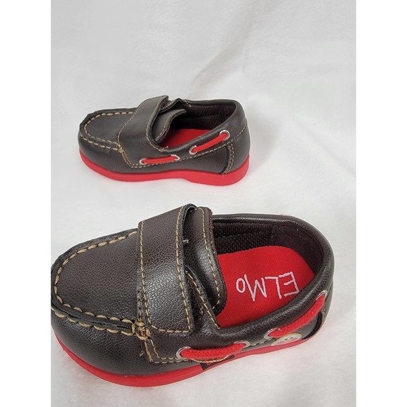NWOB Sesame Street Elmo Baby Boy Moccasins Size 4 - Picture 4 of 8